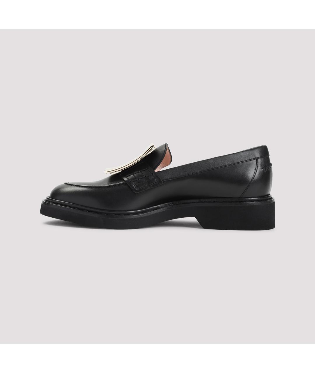 ROGER VIVIER Черные кожаные лоферы, фото 2
