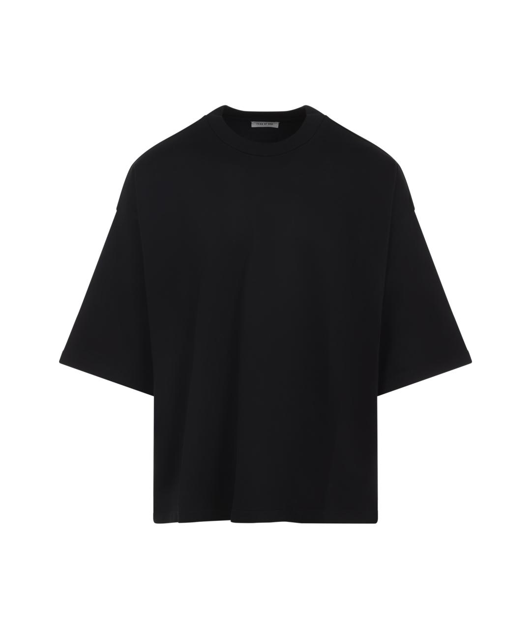 FEAR OF GOD Черная хлопковая футболка, фото 1