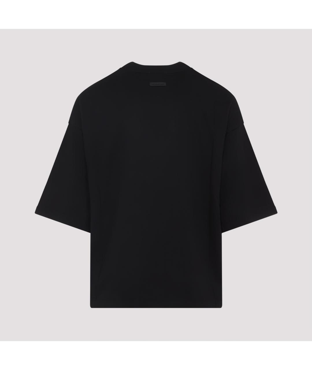 FEAR OF GOD Черная хлопковая футболка, фото 2