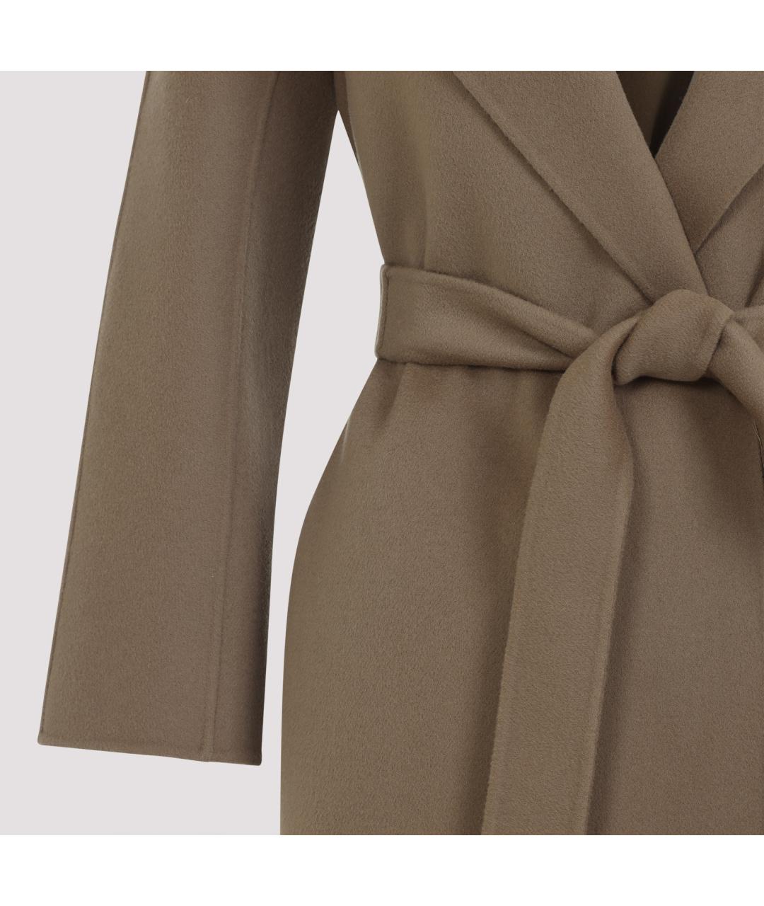 'S MAX MARA Коричневое шерстяное пальто, фото 4