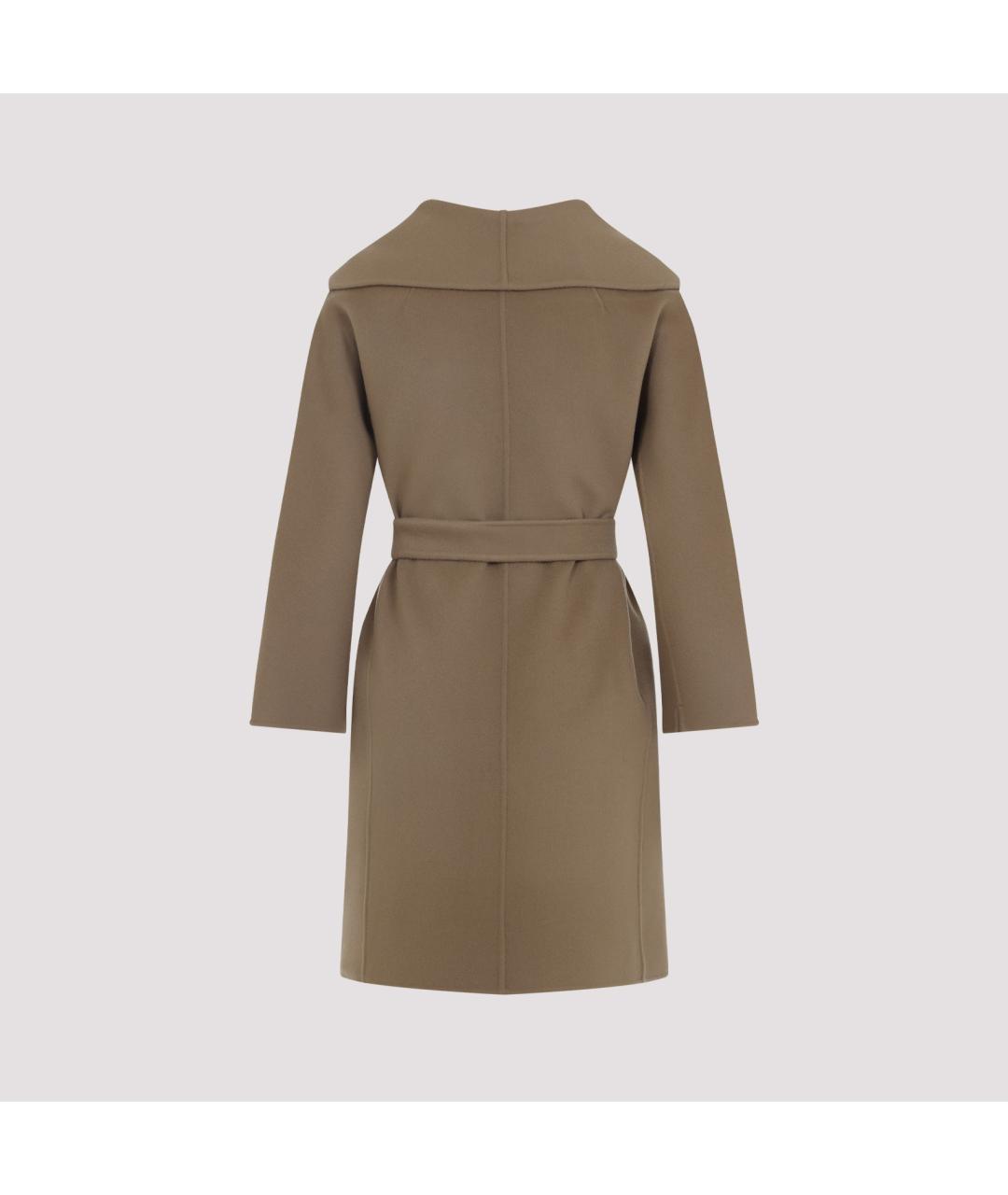 'S MAX MARA Коричневое шерстяное пальто, фото 2
