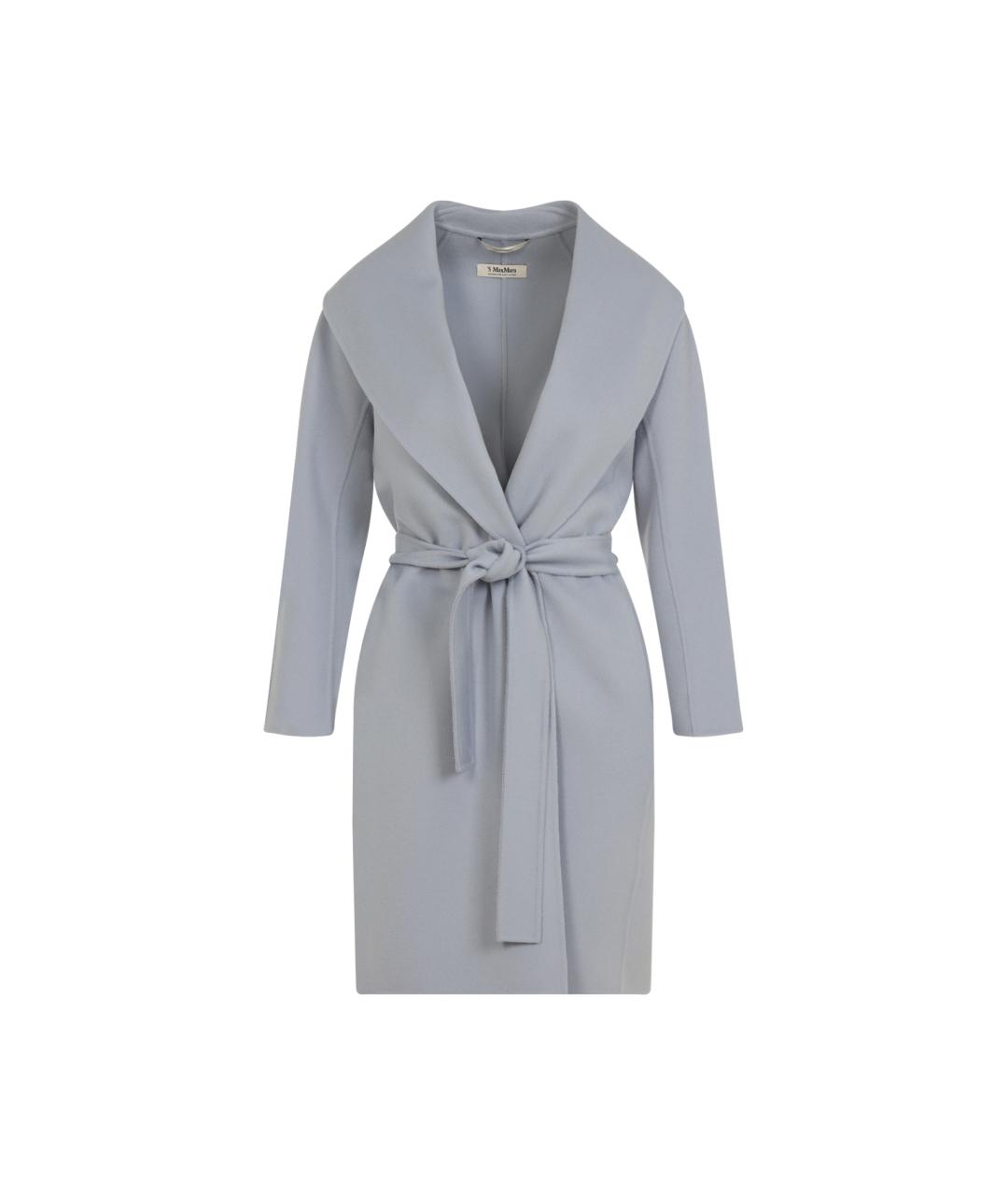 'S MAX MARA Голубое шерстяное пальто, фото 1