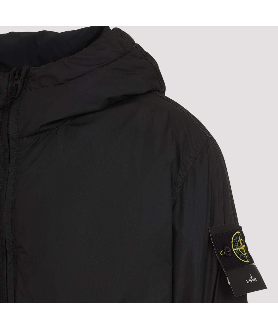 STONE ISLAND Черный полиамидовый пуховик, фото 4