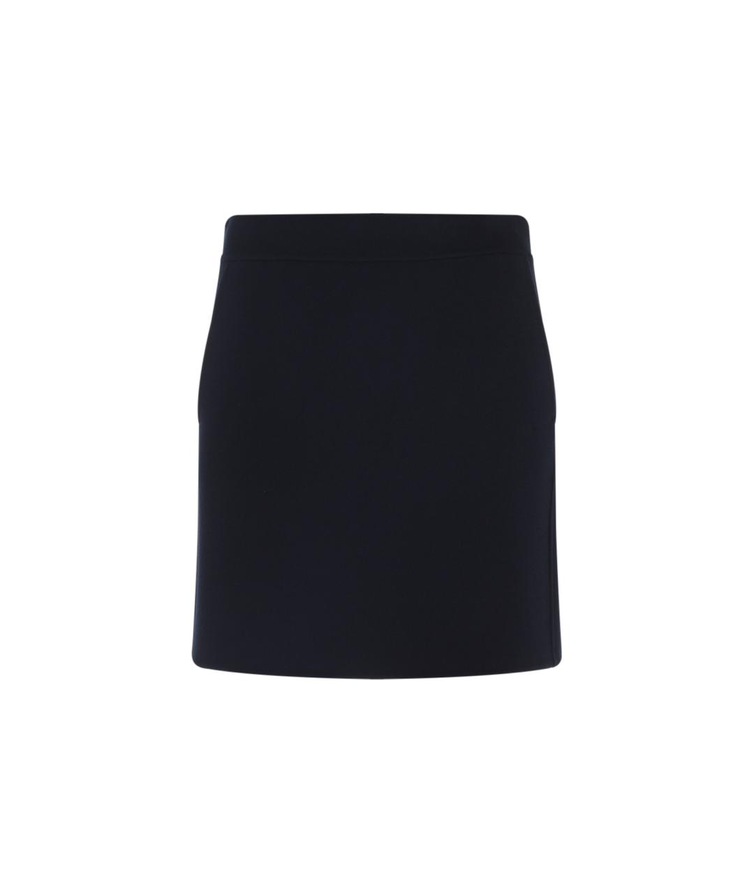 'S MAX MARA Темно-синяя шерстяная юбка мини, фото 1