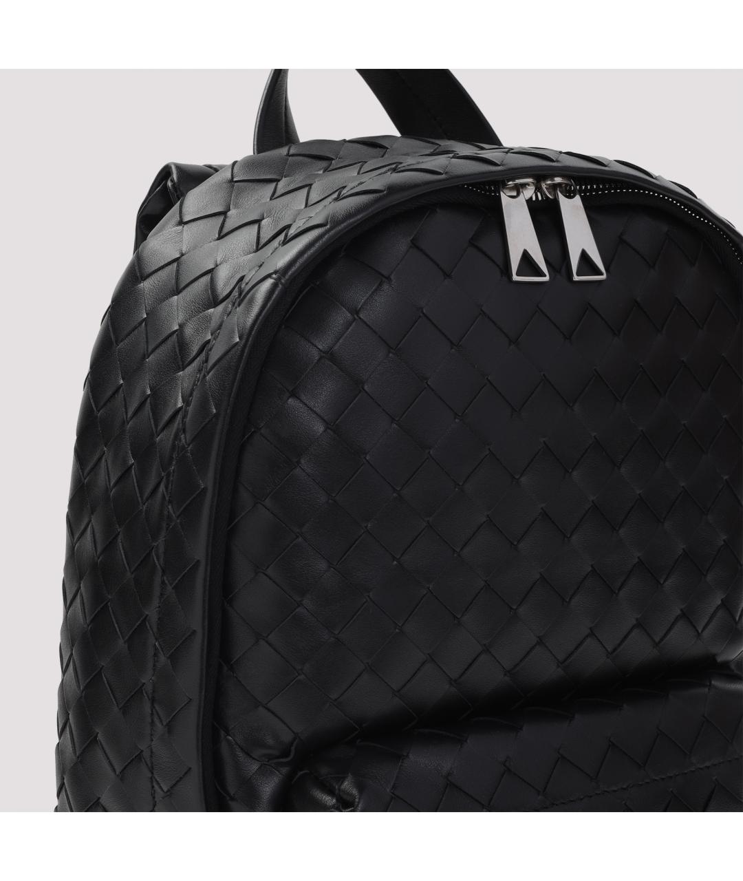 BOTTEGA VENETA Черный кожаный рюкзак, фото 3