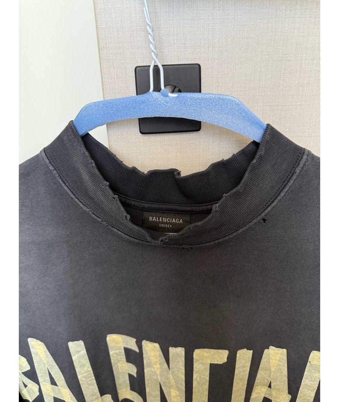 BALENCIAGA Хлопковая футболка, фото 3