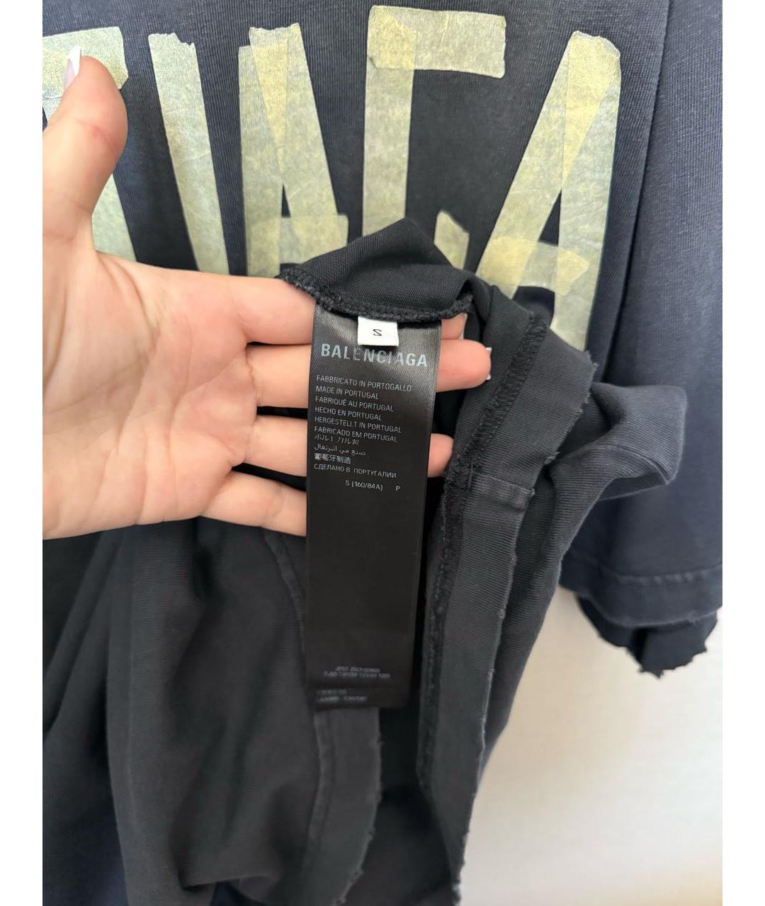 BALENCIAGA Хлопковая футболка, фото 4