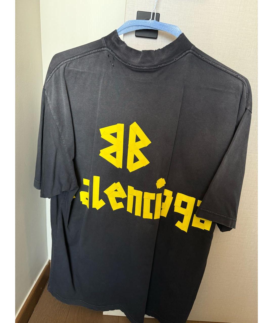 BALENCIAGA Хлопковая футболка, фото 2