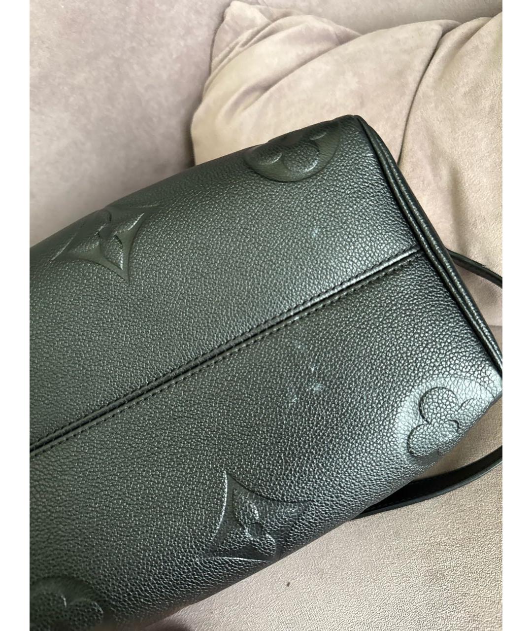 LOUIS VUITTON Черная кожаная сумка с короткими ручками, фото 6