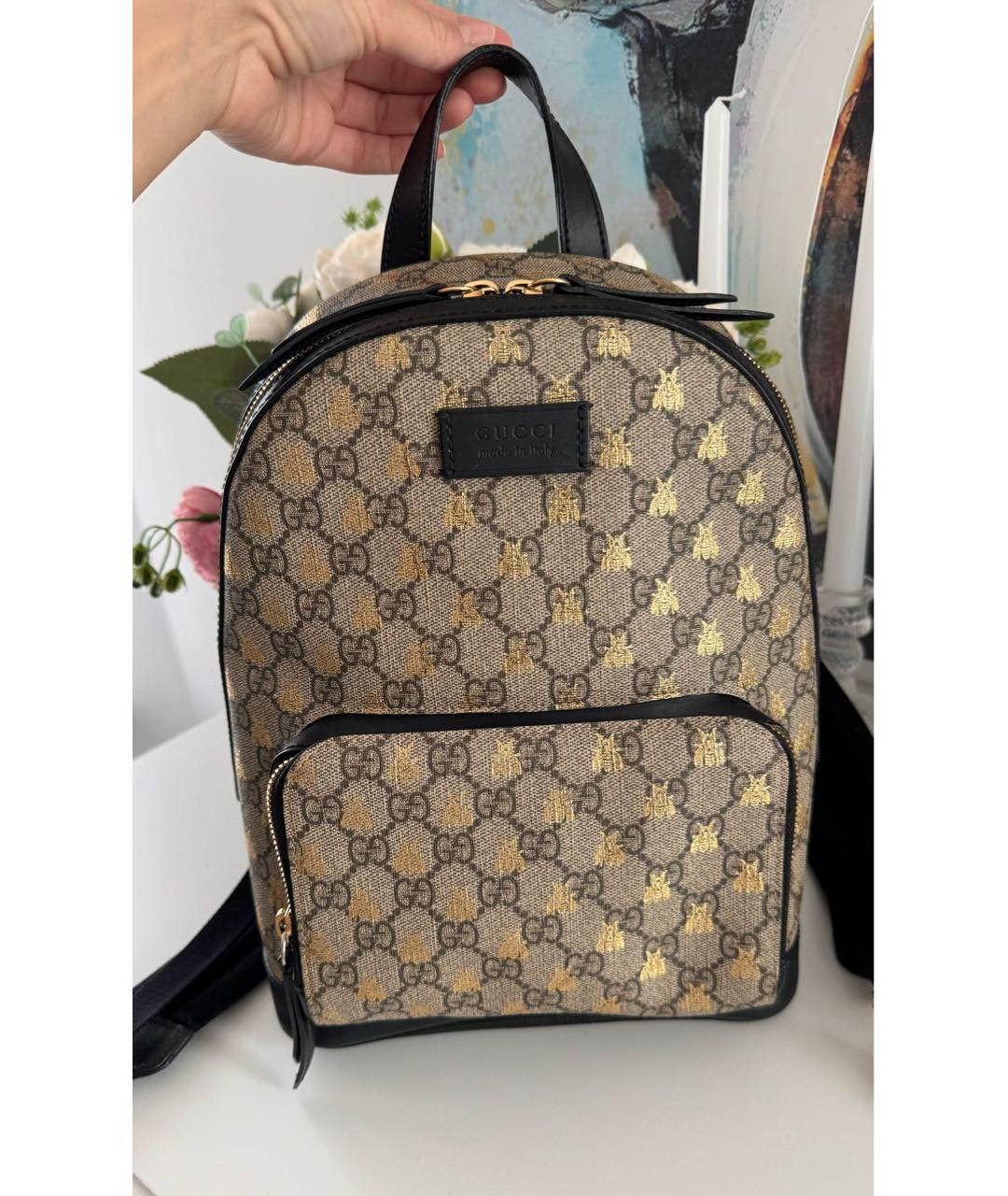 GUCCI Бежевый рюкзак, фото 9