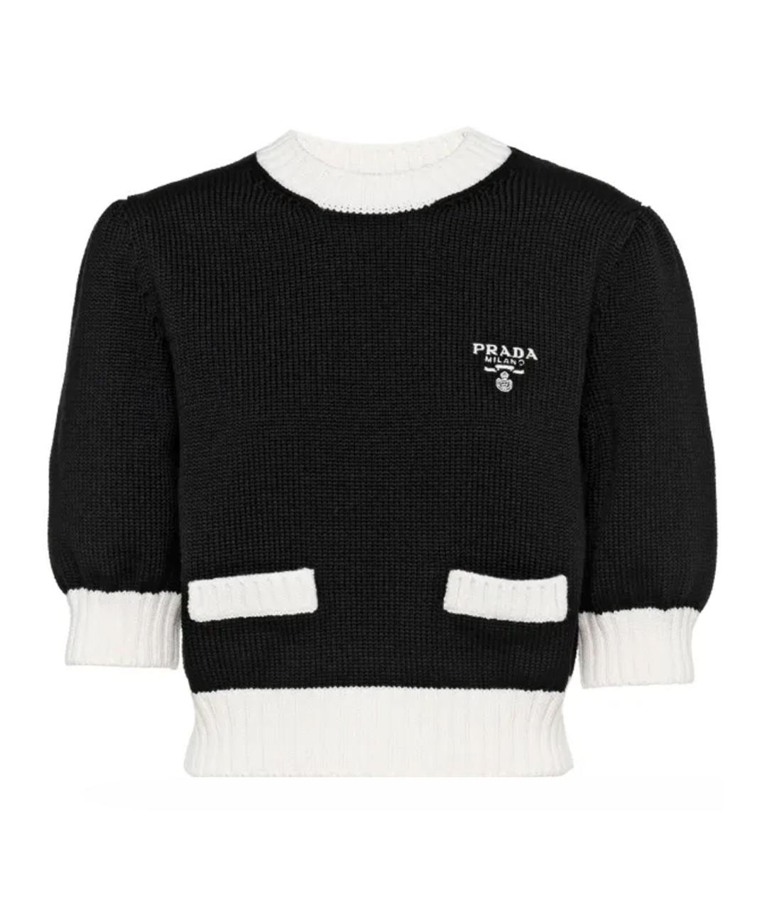 PRADA Черная хлопковая футболка, фото 1