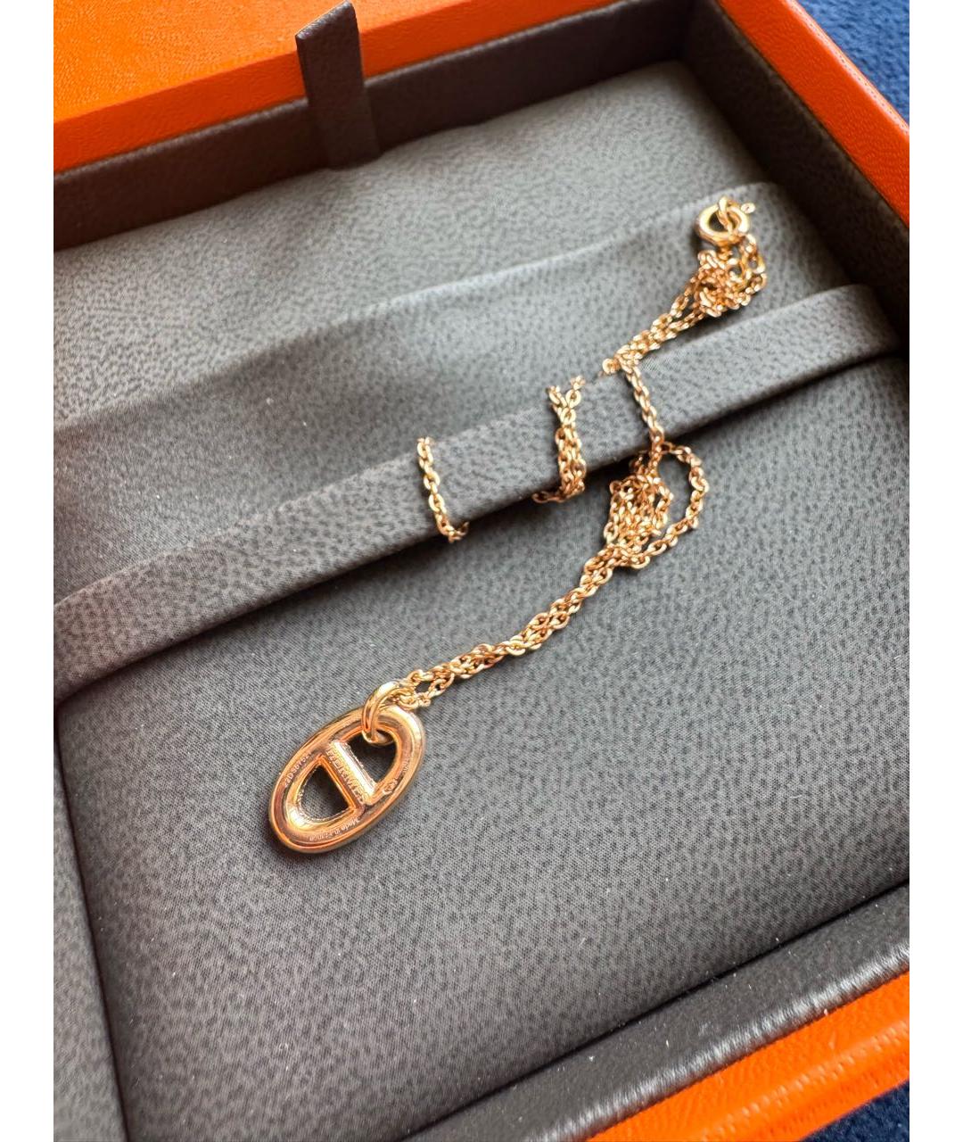 HERMES Золотая подвеска из розового золота, фото 4