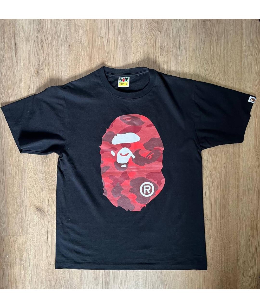 A BATHING APE Черная хлопковая футболка, фото 9