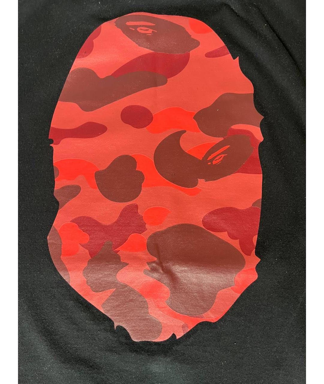 A BATHING APE Черная хлопковая футболка, фото 4