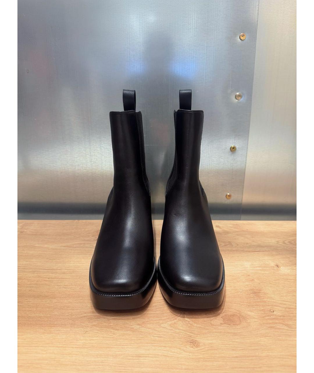 BALENCIAGA Черные кожаные ботильоны, фото 2