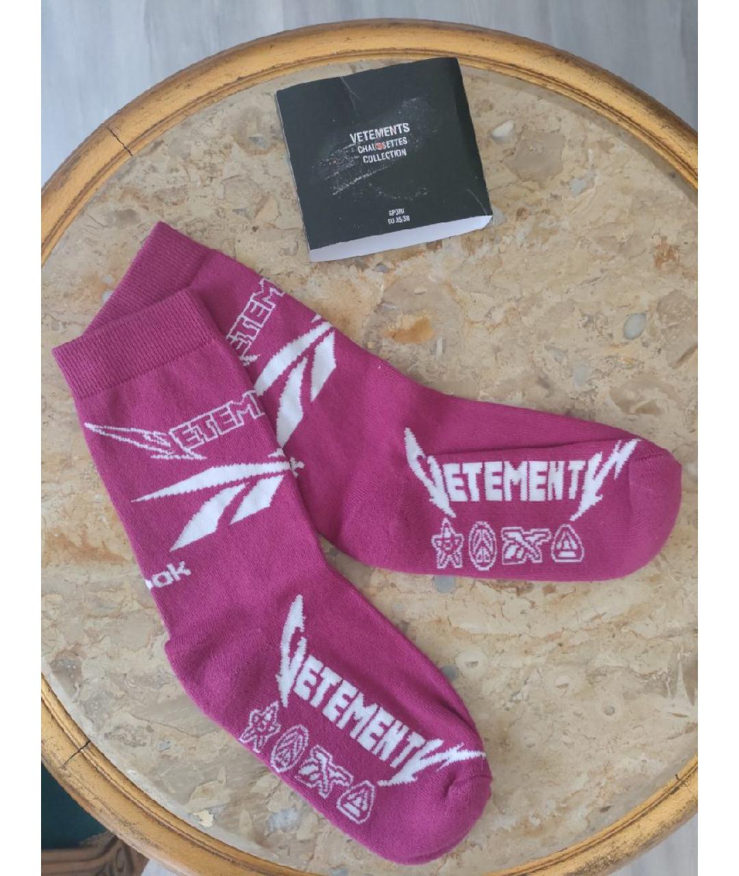VETEMENTS Фуксия носки, чулки и колготы, фото 5