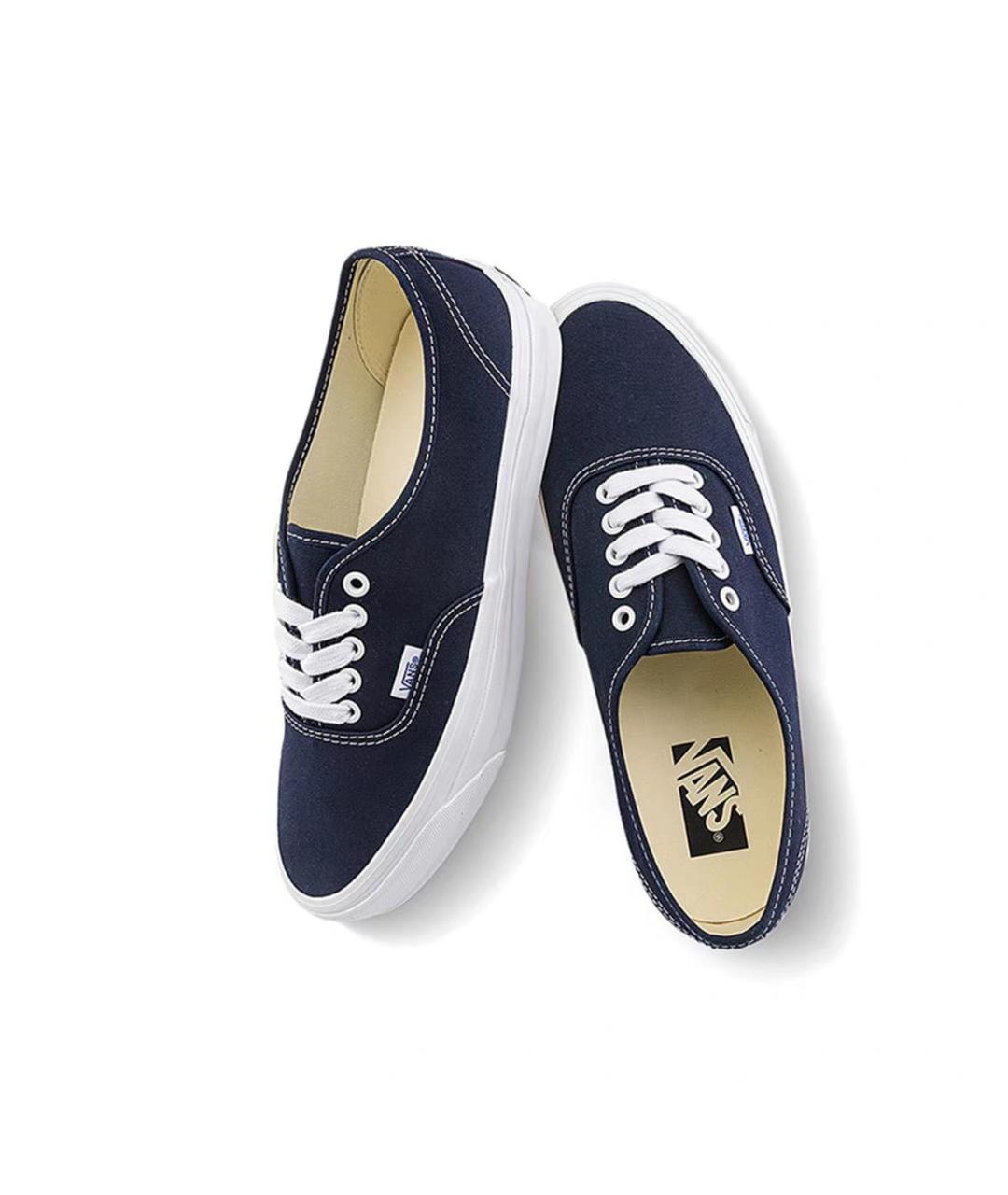 VANS Темно-синие текстильные низкие кроссовки / кеды, фото 4