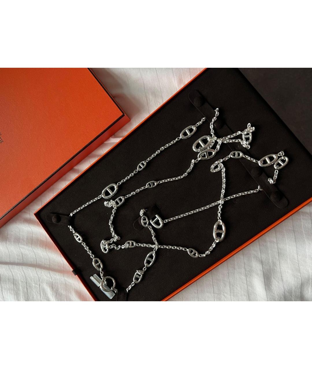 HERMES Серебряное серебряное колье, фото 2