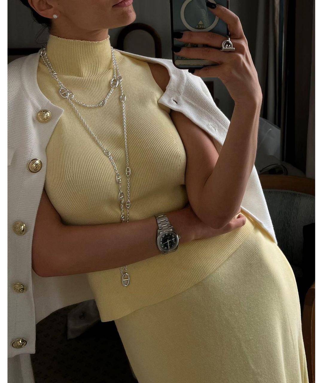 HERMES Серебряное серебряное колье, фото 3