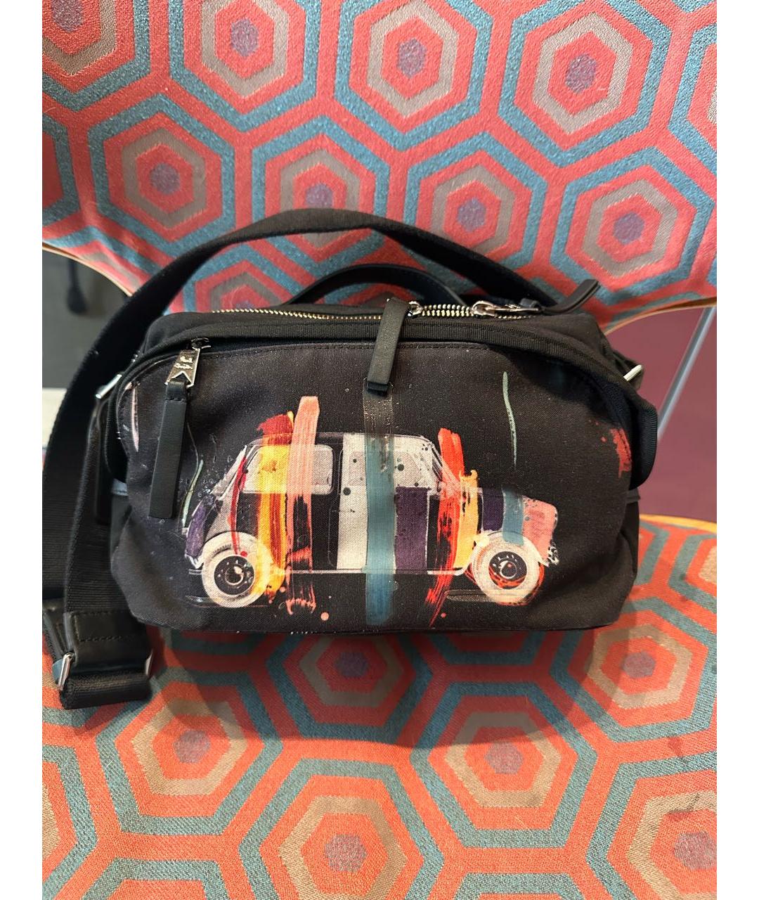 PAUL SMITH Черная тканевая сумка на плечо, фото 4