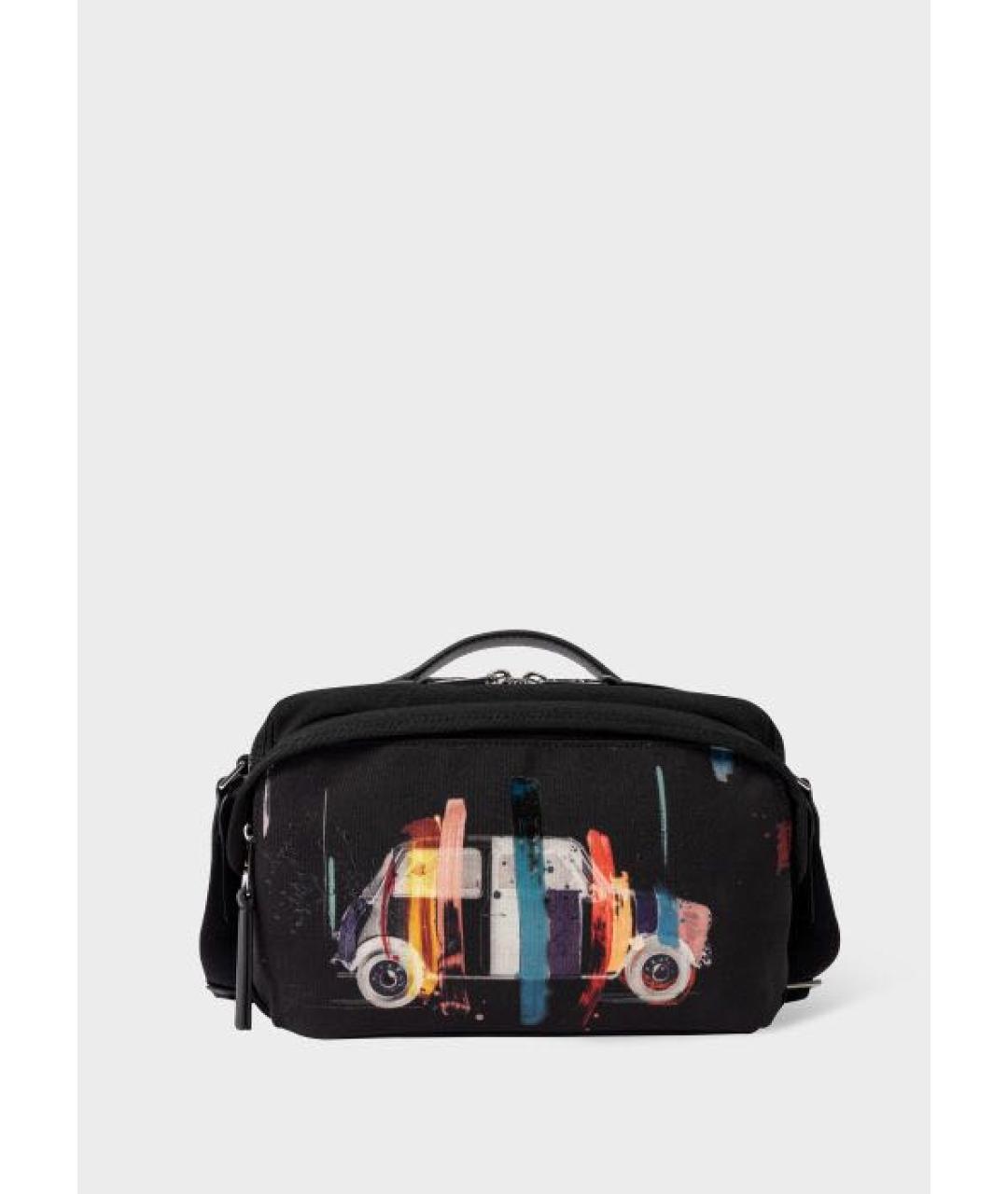 PAUL SMITH Черная тканевая сумка на плечо, фото 2