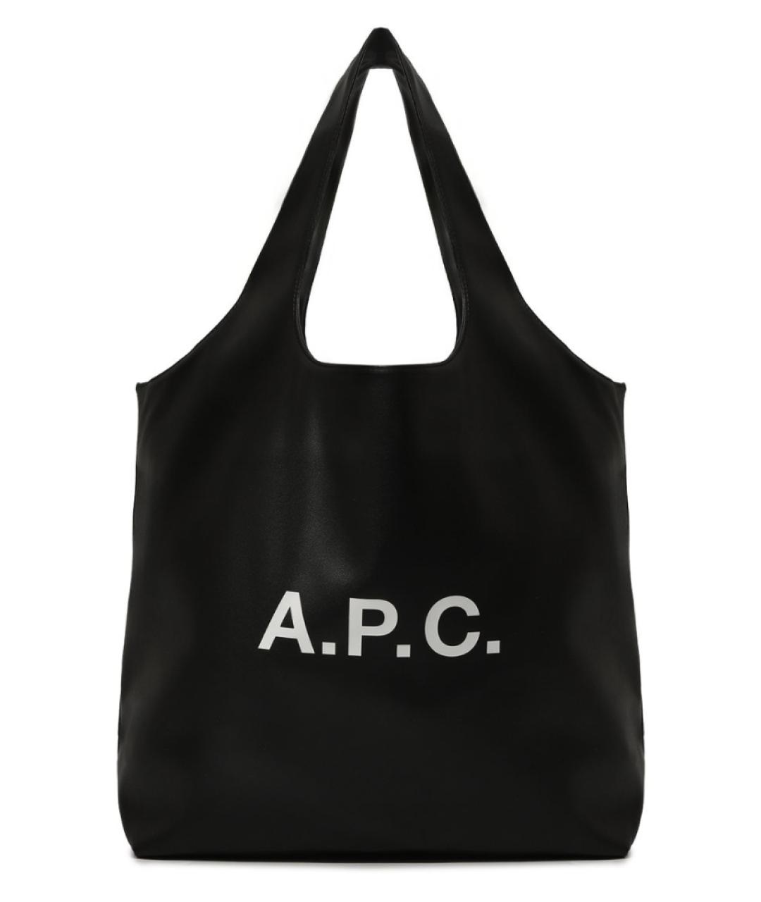 A.P.C. Черная синтетическая сумка тоут, фото 1