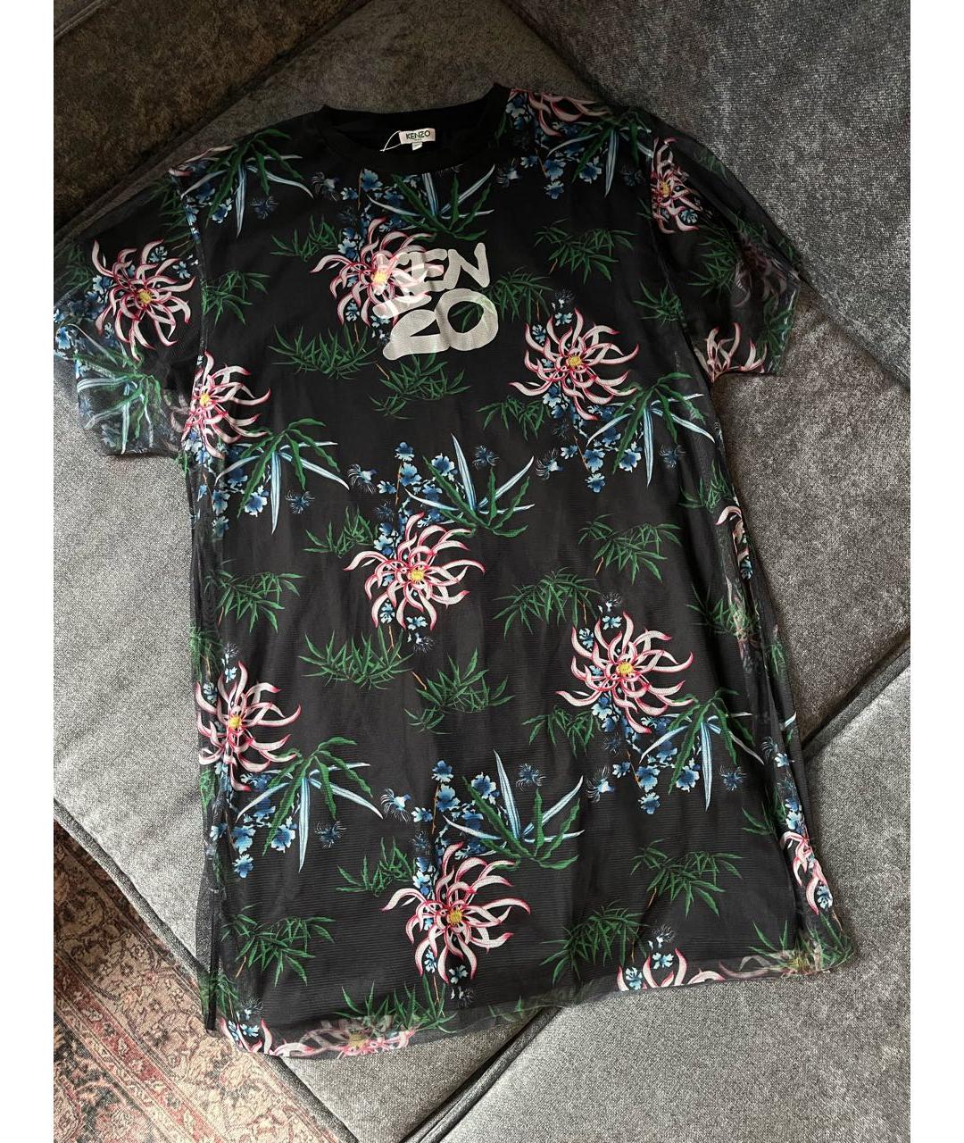 KENZO Черное хлопковое повседневное платье, фото 5