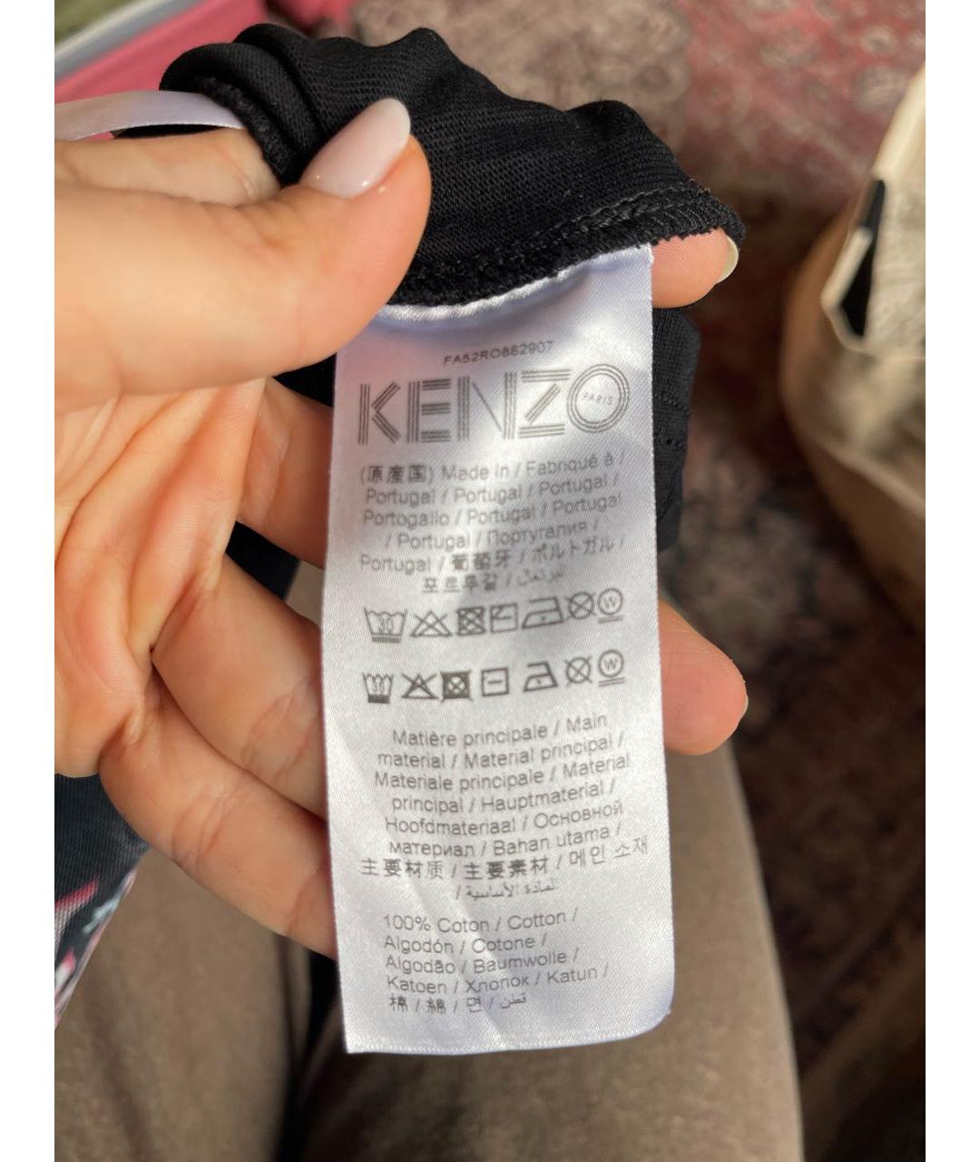 KENZO Черное хлопковое повседневное платье, фото 4