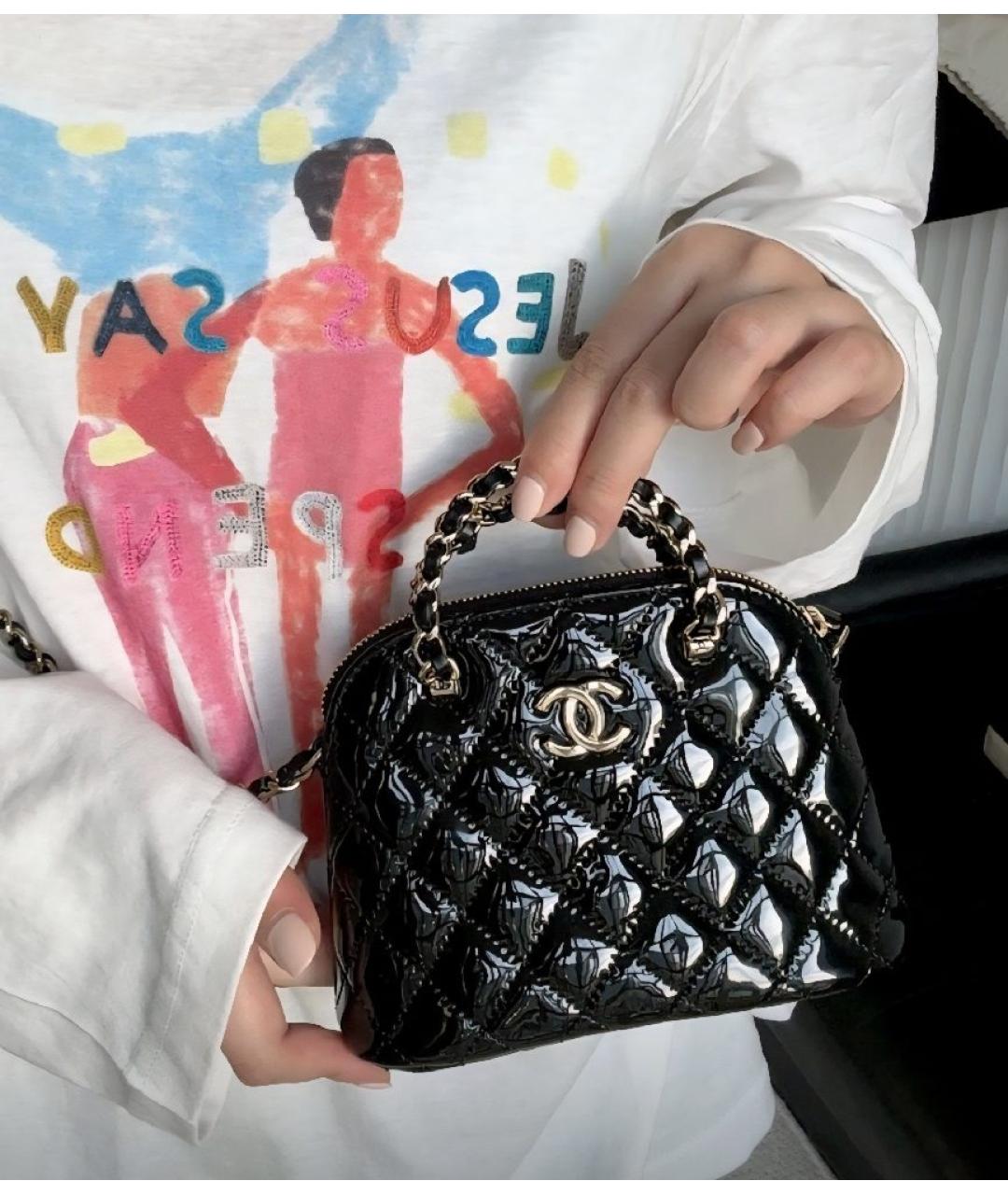 CHANEL Черная сумка через плечо, фото 7