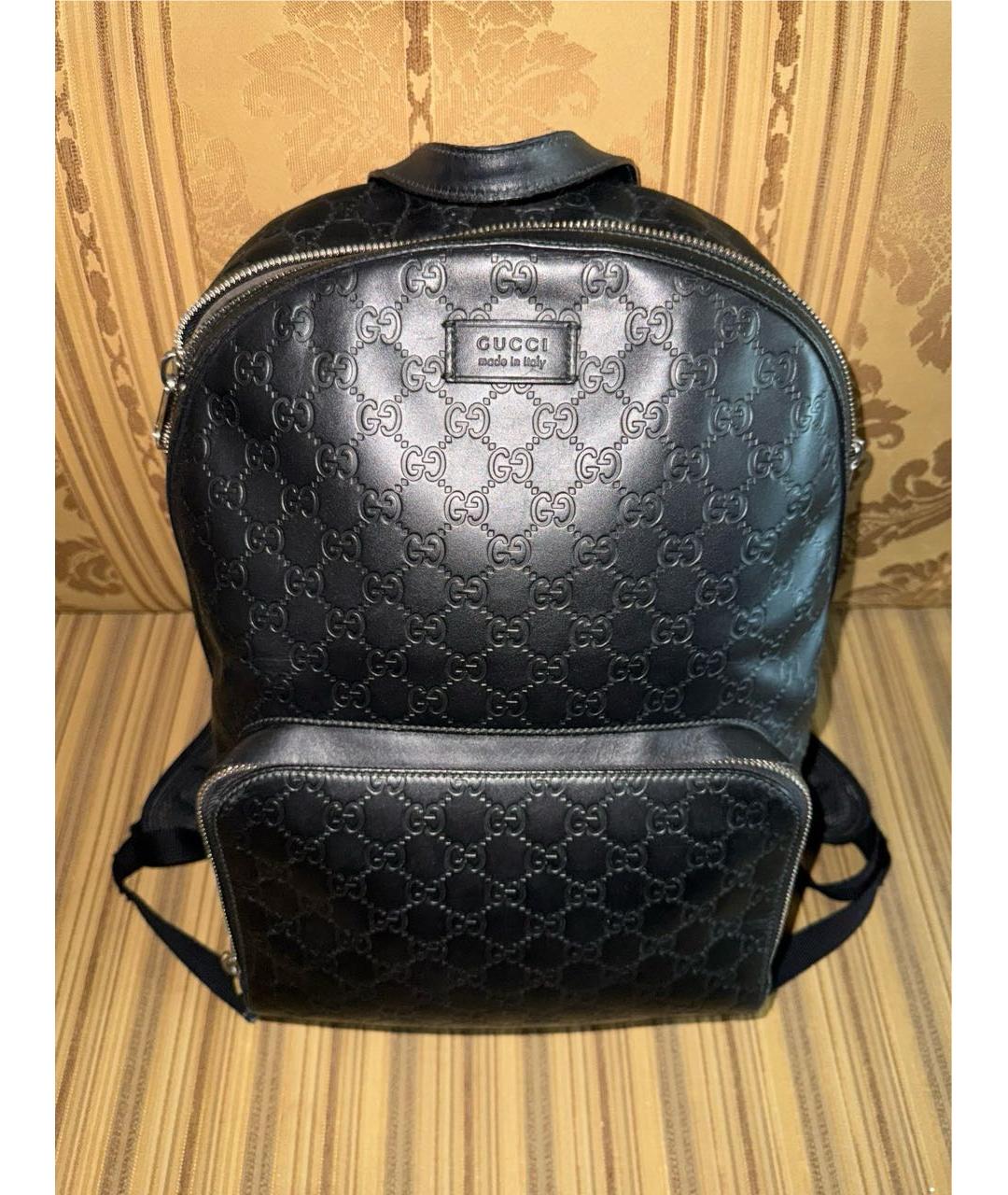 GUCCI Черный кожаный портфель, фото 9
