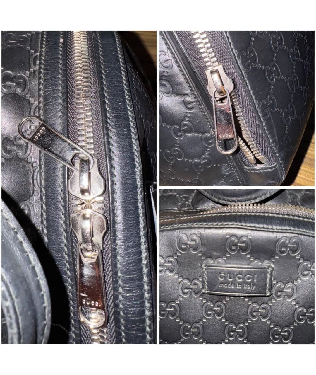 GUCCI Черный кожаный портфель, фото 6