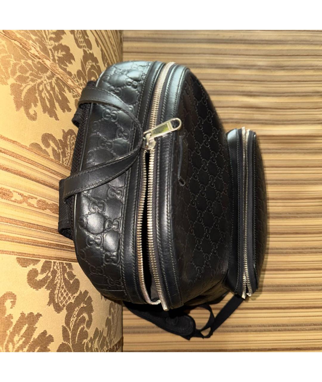GUCCI Черный кожаный портфель, фото 2