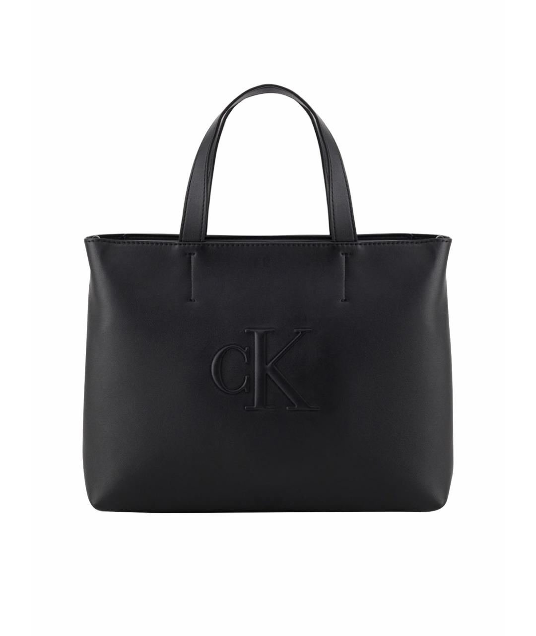 CALVIN KLEIN Черная сумка тоут, фото 1