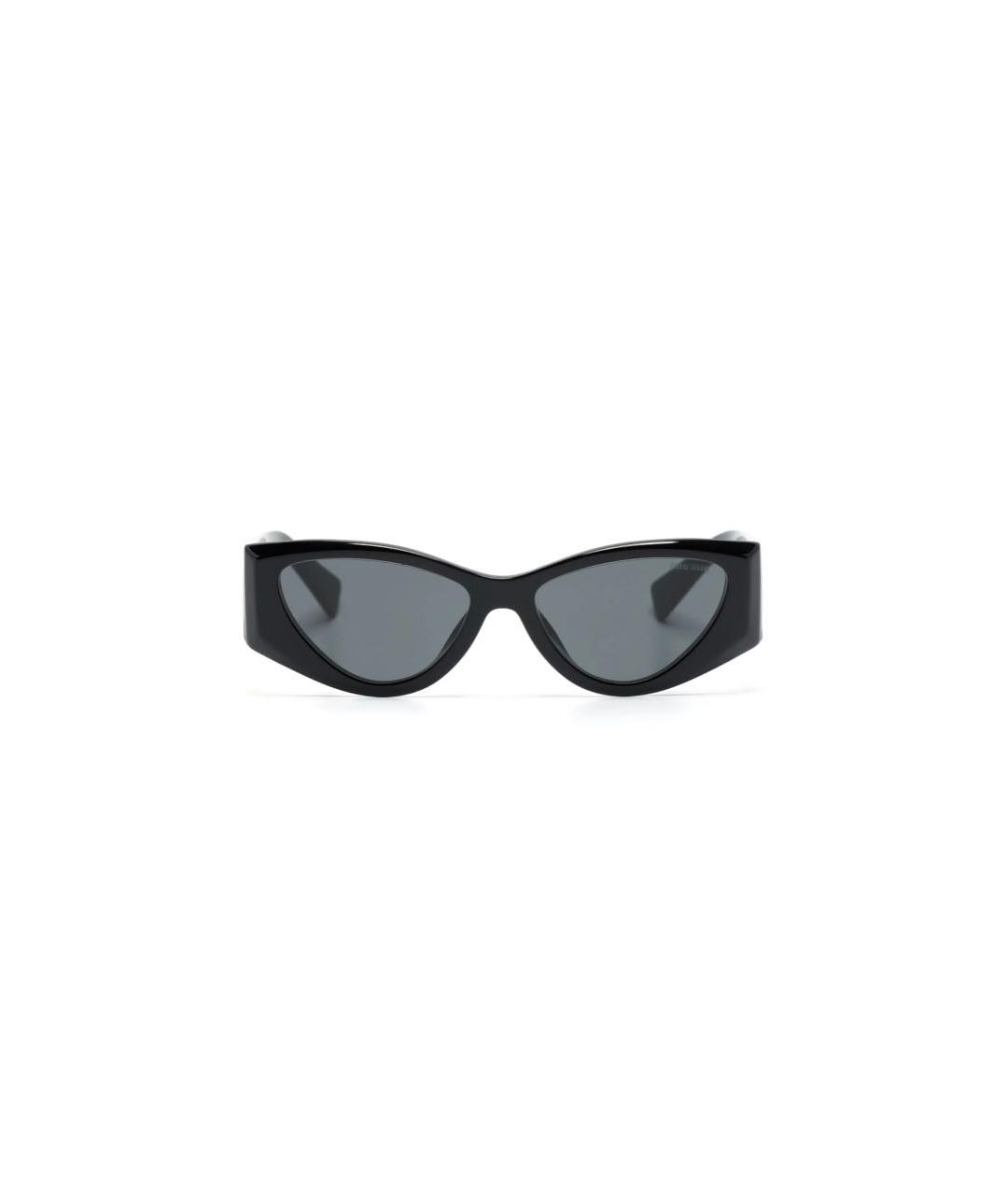 MIU MIU Черные пластиковые солнцезащитные очки, фото 2