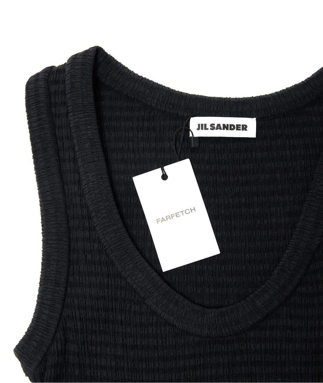 JIL SANDER Черное полиэстеровое повседневное платье, фото 4