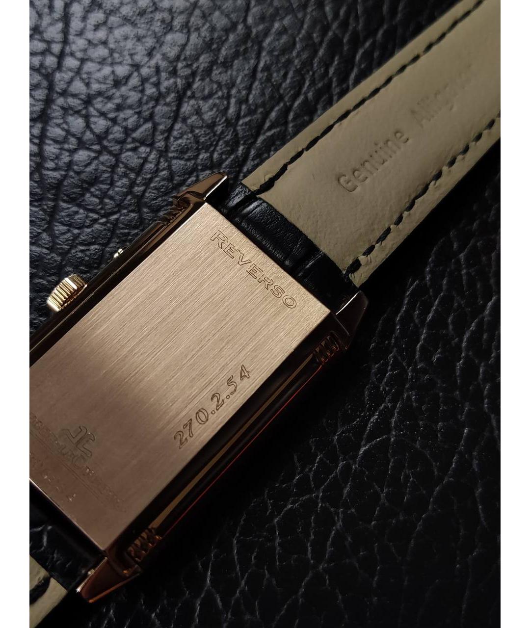 Jaeger LeCoultre Черные часы из желтого золота, фото 7