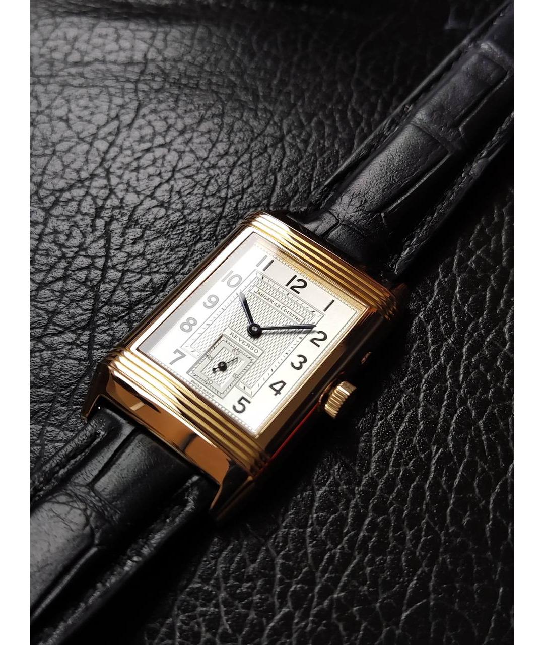 Jaeger LeCoultre Черные часы из желтого золота, фото 3