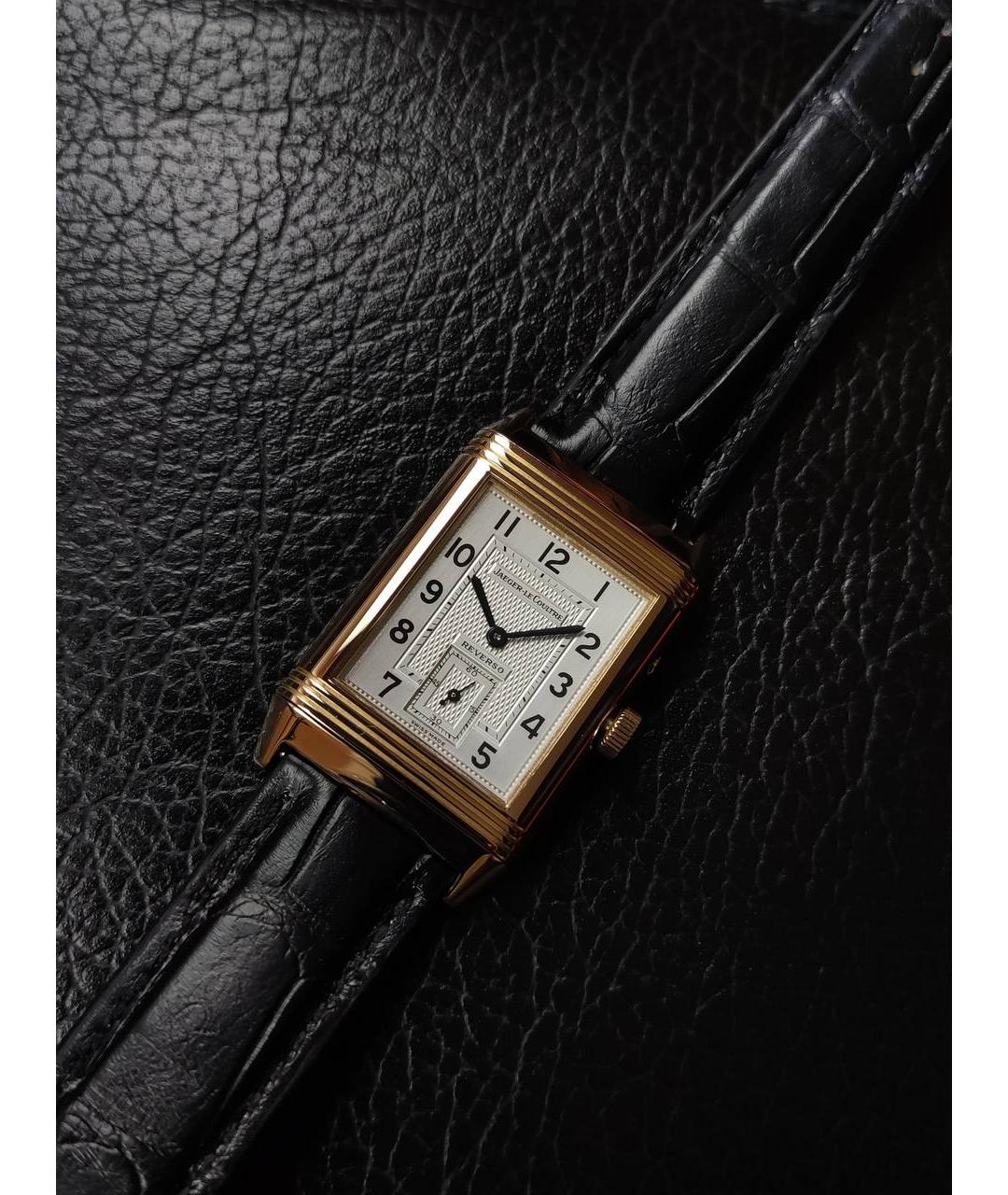 Jaeger LeCoultre Черные часы из желтого золота, фото 2