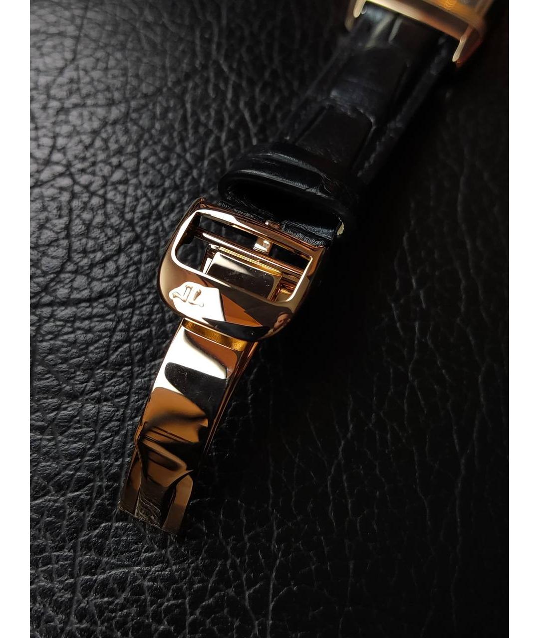 Jaeger LeCoultre Черные часы из желтого золота, фото 8