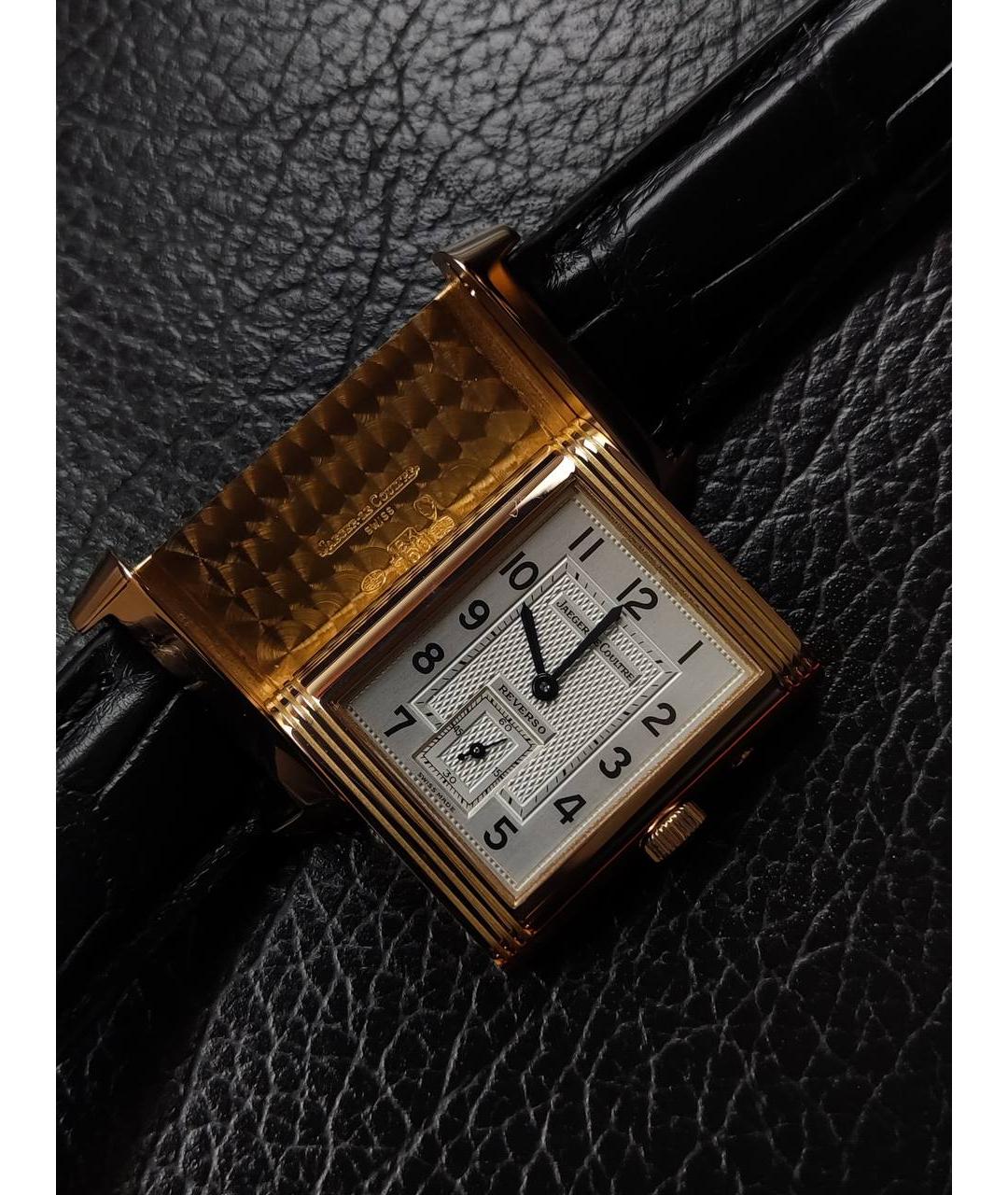 Jaeger LeCoultre Черные часы из желтого золота, фото 4