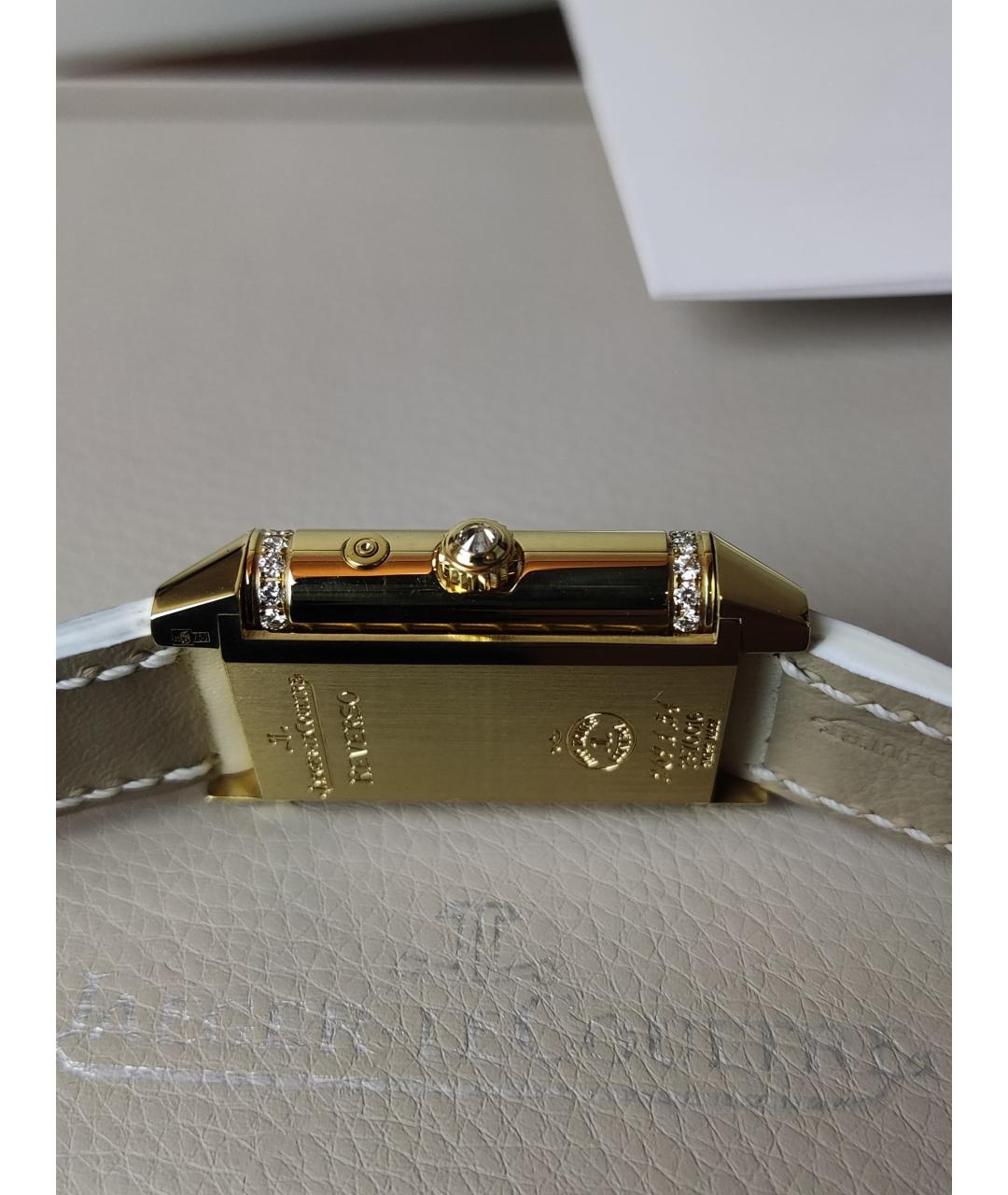 Jaeger LeCoultre Белые часы из желтого золота, фото 7