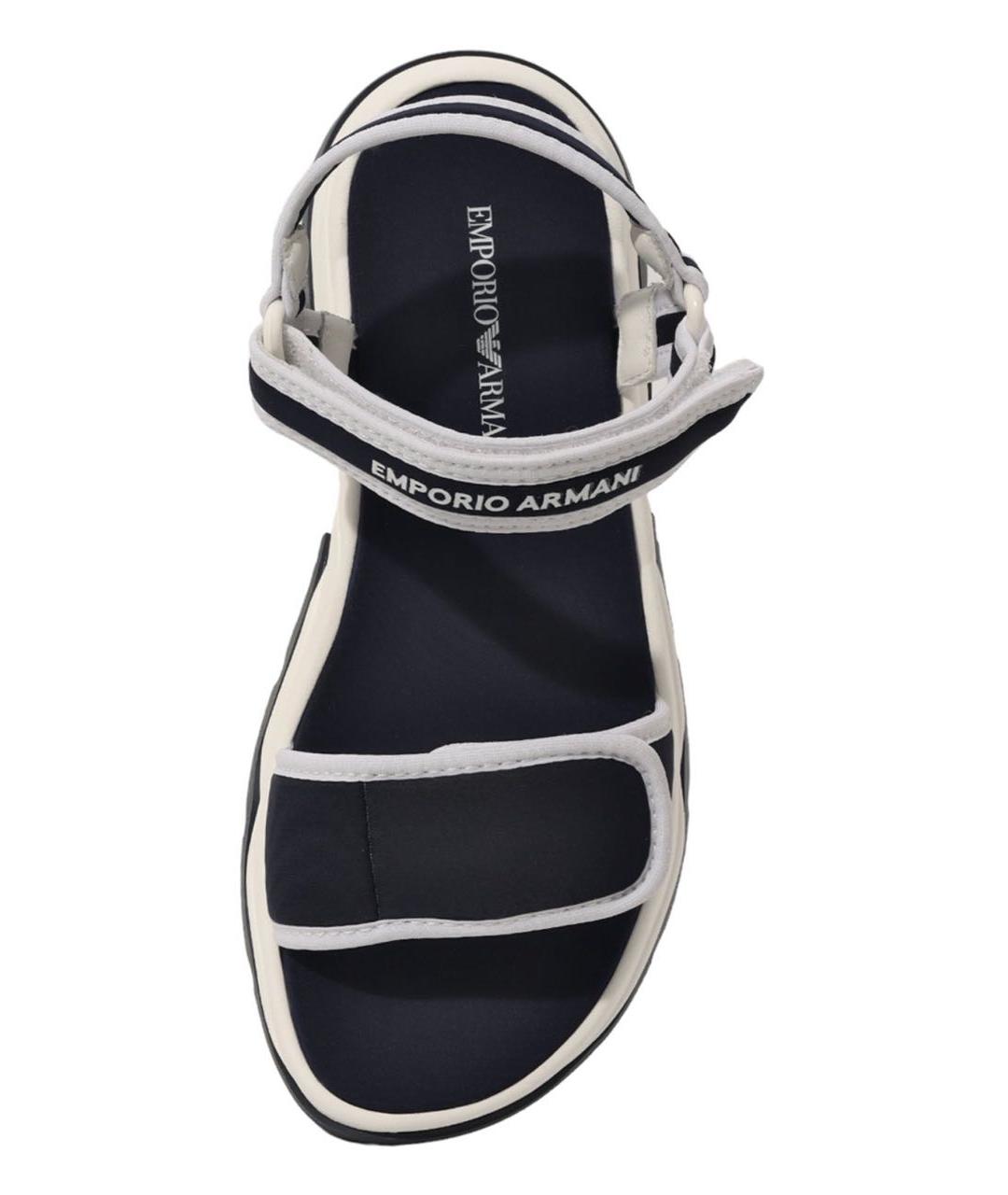 EMPORIO ARMANI Черные текстильные сандалии, фото 2