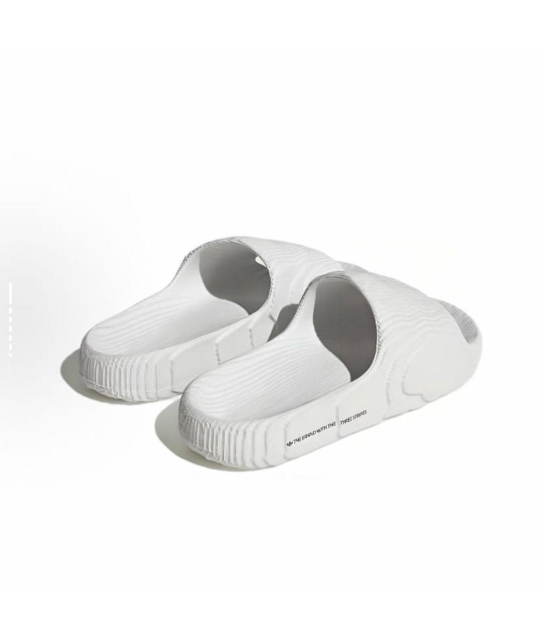 ADIDAS Белые резиновые шлепанцы, фото 4