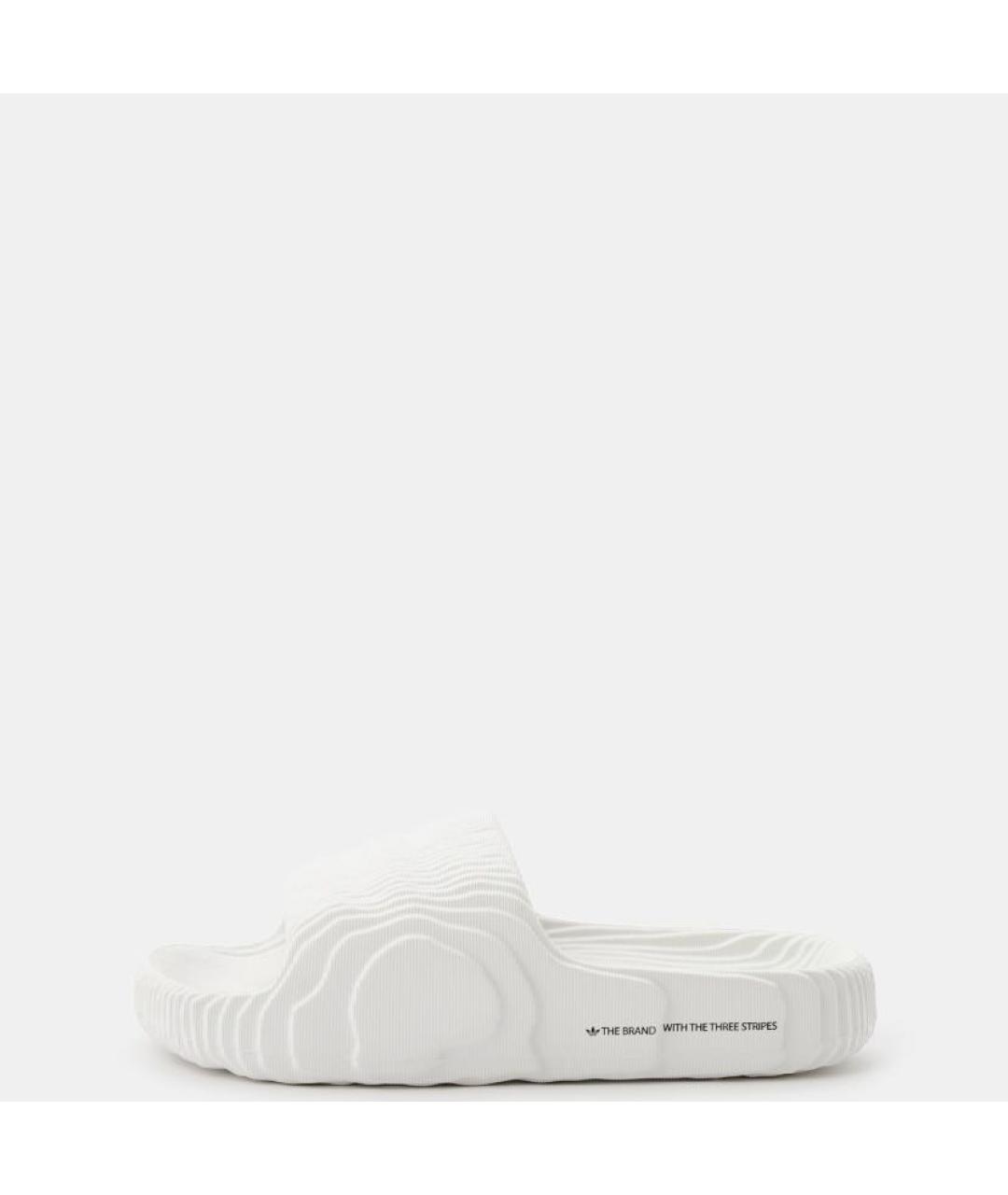 ADIDAS Белые резиновые шлепанцы, фото 2