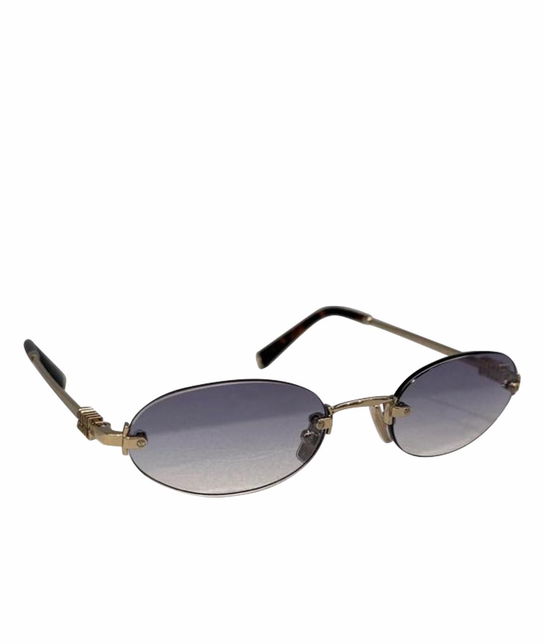 MIU MIU Голубые металлические солнцезащитные очки, фото 1