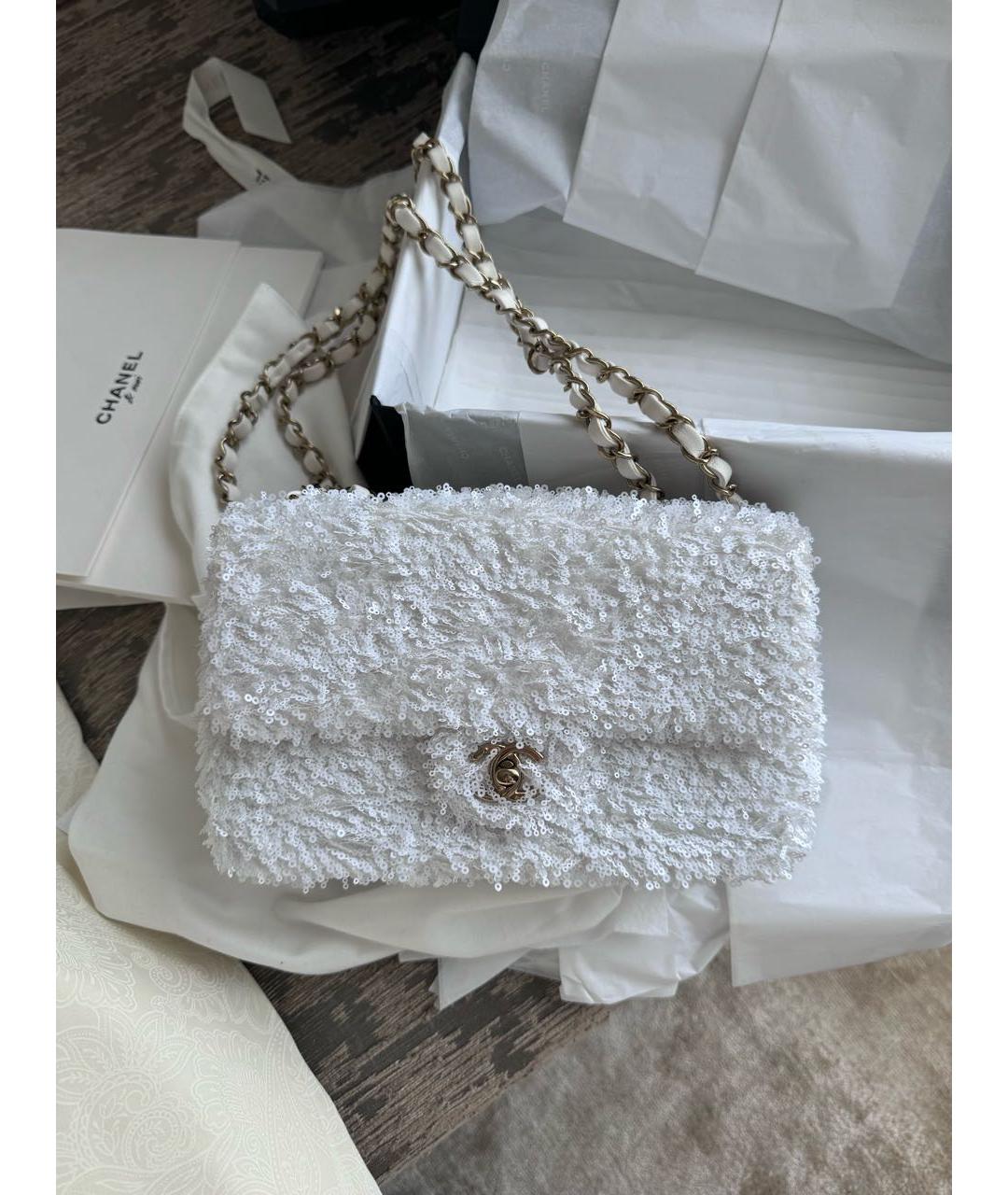 CHANEL Белая сумка через плечо, фото 7