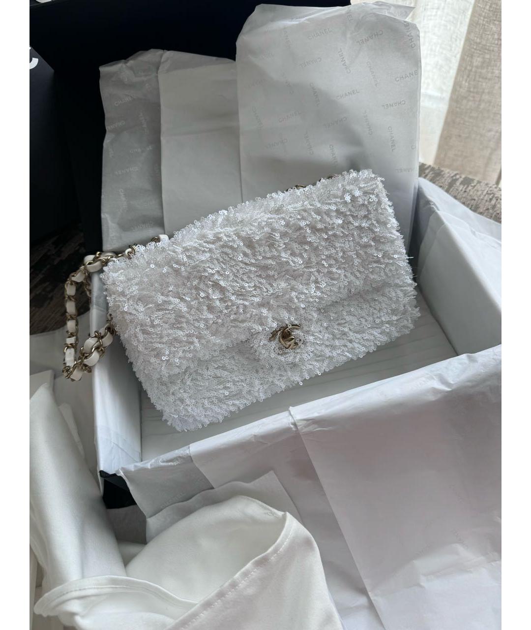 CHANEL Белая сумка через плечо, фото 2