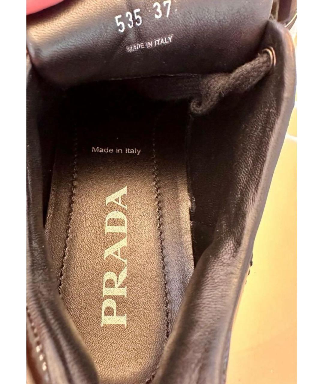 PRADA Черные кеды из лакированной кожи, фото 6