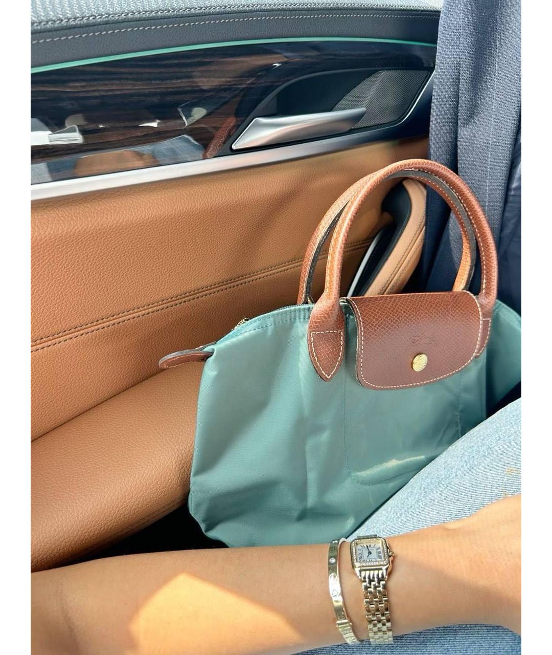LONGCHAMP Зеленая сумка тоут, фото 7