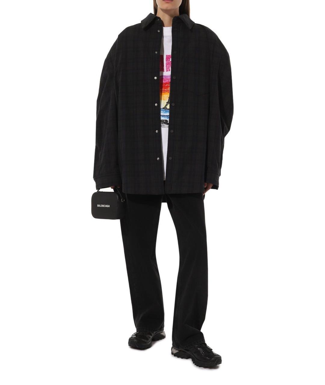 BALENCIAGA Темно-синяя хлопковая рубашка, фото 4